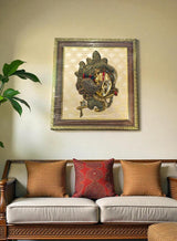 Handcrafted Brass Krishna Peacock Wall Art – Indian Spiritual Decor
