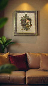 Handcrafted Brass Krishna Peacock Wall Art – Indian Spiritual Decor