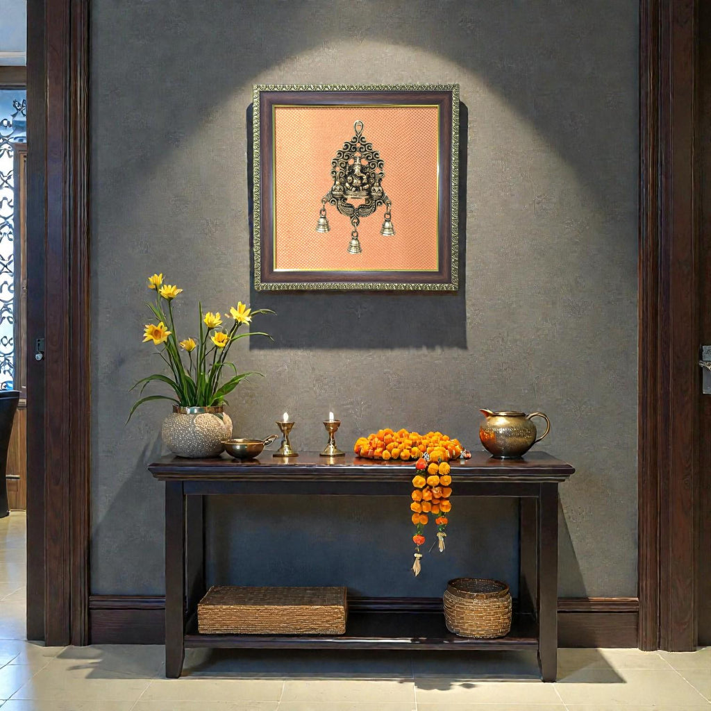 Brass Ganesha Wall Frame – Timeless Spiritual Elegance.
