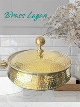 Pure Brass Lagan Handi for Cooking with Lid