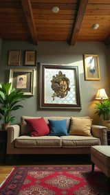 Handcrafted Brass Krishna Peacock Wall Art – Indian Spiritual Decor
