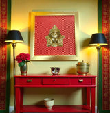 Brass Devi Face Wall Frame | Indian Ethnic Art, Luxury Gift