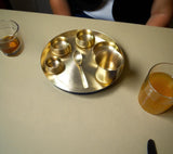 Brass Thali Dinner Set of 7 pieces – Handcrafted Indian Serveware