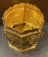 Handcrafted Brass Ashtalakshmi Planter – Temple Inspired Indian Décor | Luxury Spiritual Centerpiece