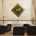 Low stock alert, Brass Nandi Diamond Wall Frame – A Sacred Symbol of Devotion and Strength